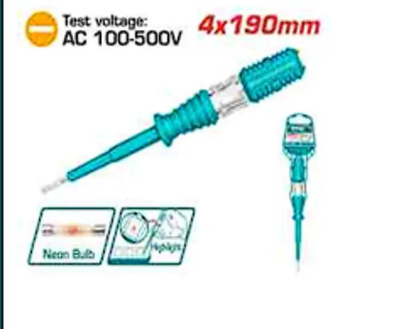 مفك تست كبير 4×190 مم توتال