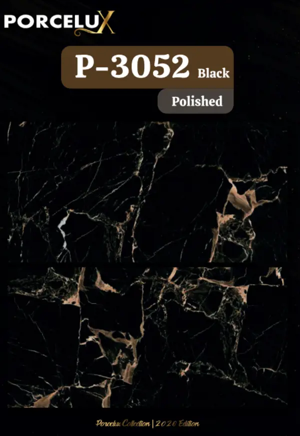 P-3052 Black  Polished