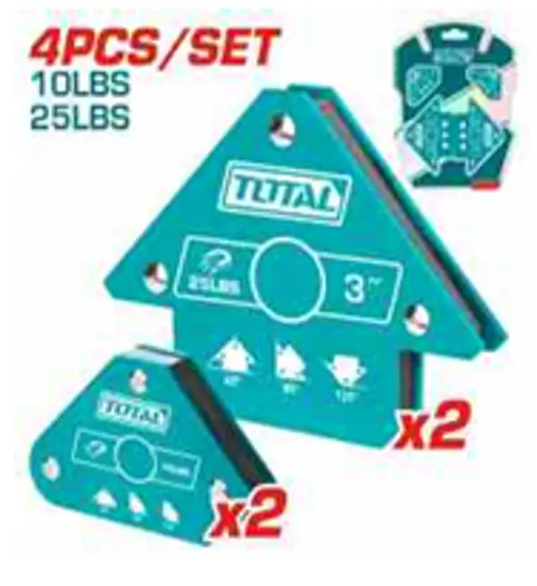 ﻃﻘﻢ ﺣﺎﻣﻞ ﻟﺤﺎم ﻣﻐﻨﺎﻃﻴﺴﻰ3"ﻣﺜﻠﺚ 4 ﻗﻄﻊ